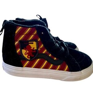 Vans X Harry Potter Shoes Kids Size 7.5 Toddler Sk8-Hi Gryffindor Zip Sneaker